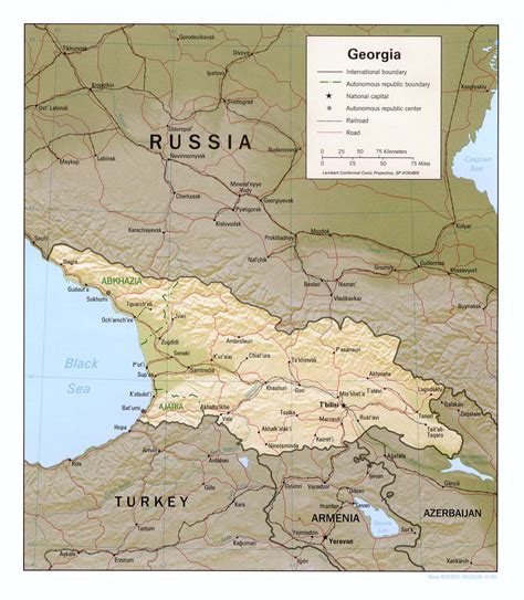 mapa de georgia europa